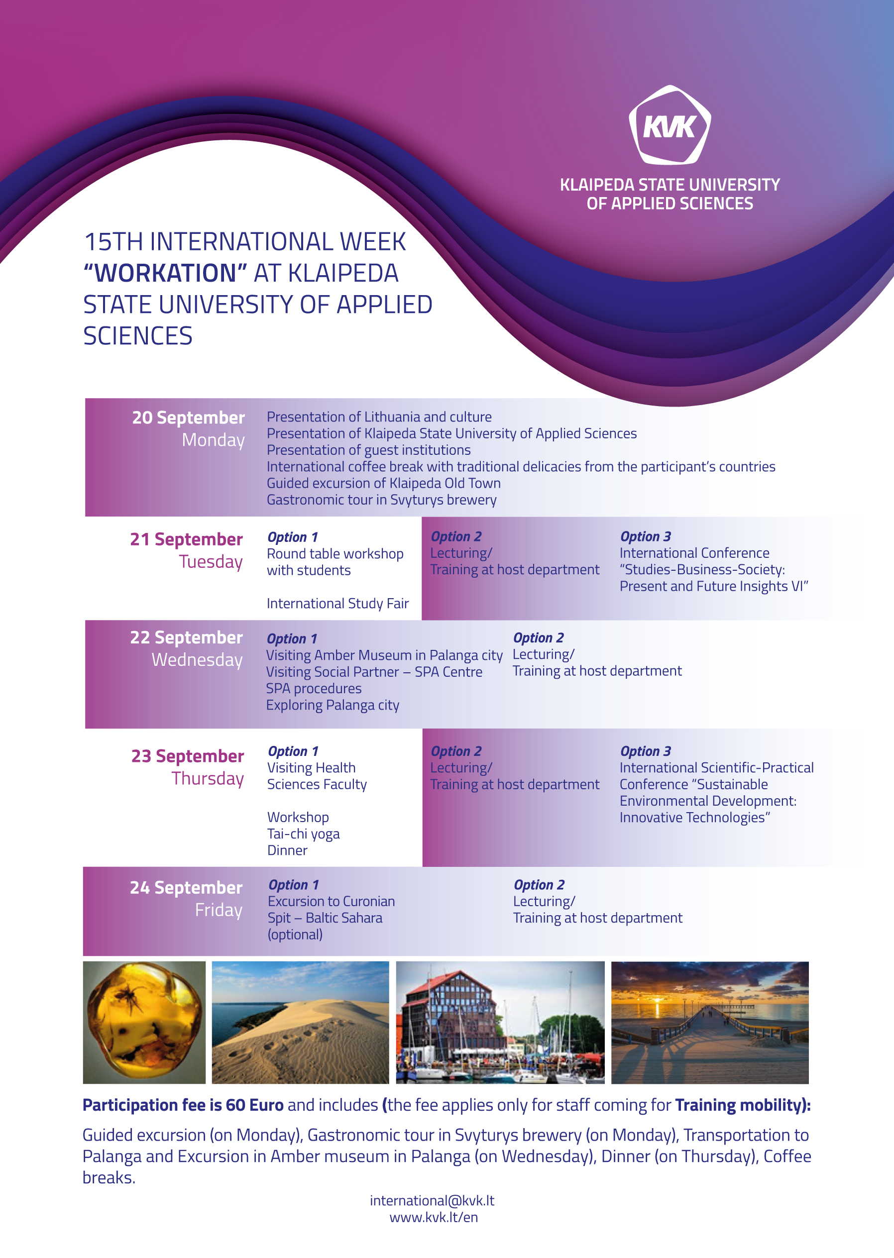 15th International Week at KVK, 20 24 Sept