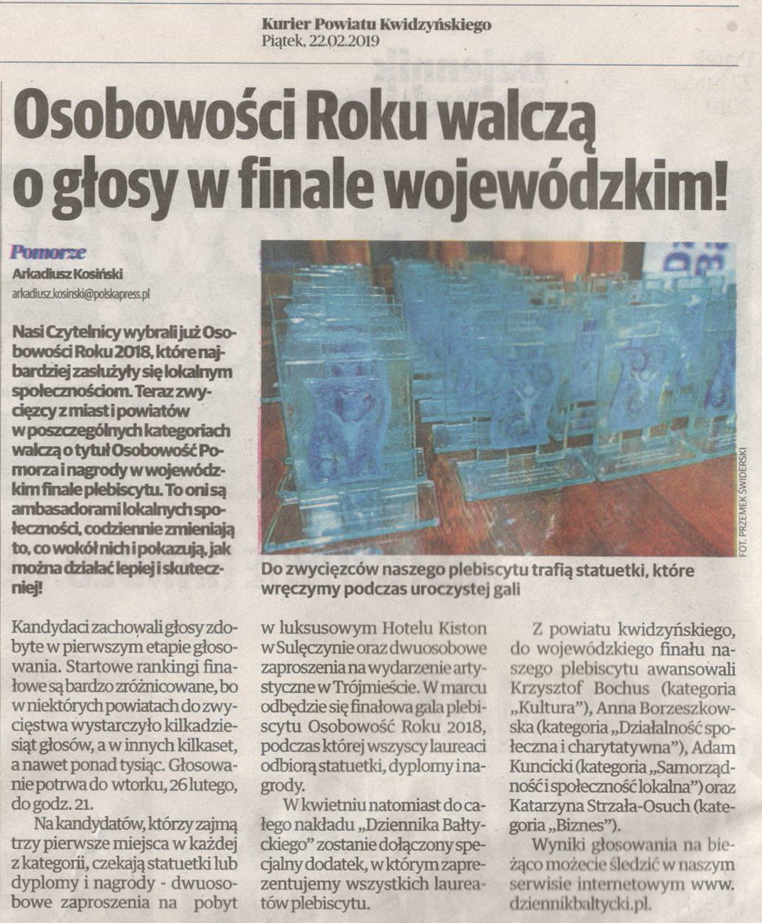 Osobowość Roku 2018 Kurier